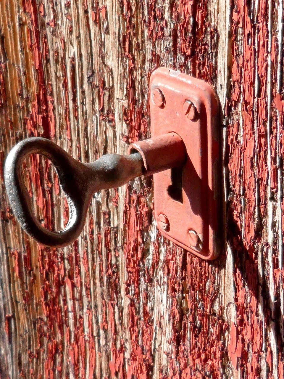 key, lock, rustic, door, red, key, key, key, key, key